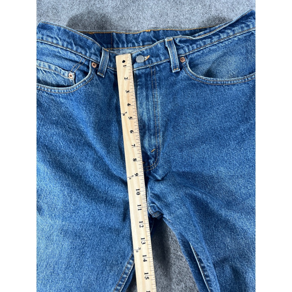 Vintage 90s Levis 505 Red Tab Jeans Mens 34x32 Blue Med Wash Straight Denim USA - Picture 10 of 12